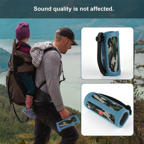 Μαλακή θήκη σιλικόνης για αδιάβροχα ηχεία Bluetooth JBL Flip4, ελαφριά θήκη ταξιδιού με 1