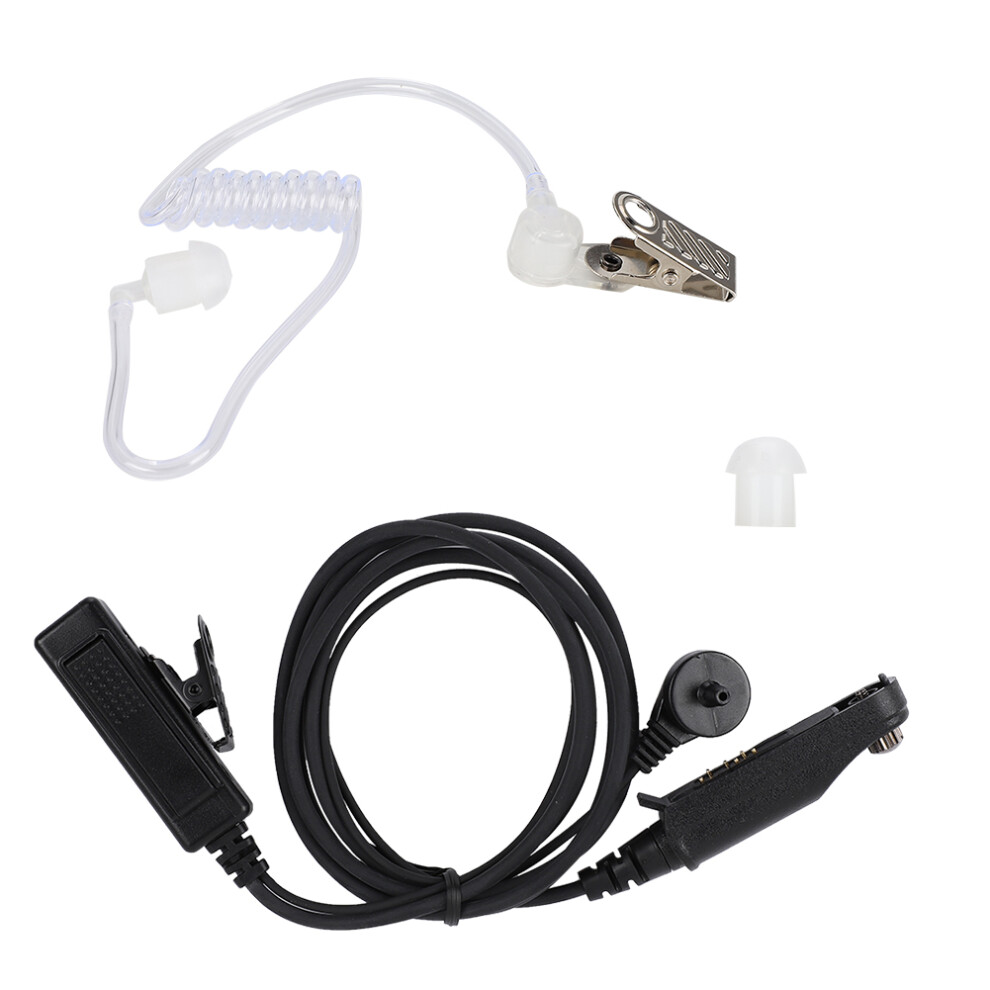 Wireless Communication Earpiece Headset,Covert Surveillance Security Acoustic Tube With Push To Talk Ptt Mic And Noise Cancelling Microphone For Two 9420858150800