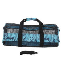 Netzgewebe-Tauchtasche mit Schultergurt zur Aufbewahrung von Tauchausrüstung, geeignet zum Schnorcheln, Freitauchen und Schwimmen. Wasserabweisendes