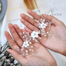 Justerbar hårranke, glitrende hovedbeklædning med elegant hårbånd Vintage brudepandebånd til bryllup og festtøj, forbedret blomsterhårtilbehør