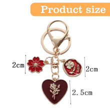 Llavero de esmalte y metal con estilo de llavero de anime a la moda, lindo llavero con borla para decorar el bolso, accesorio duradero para bolso con