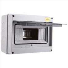 IP65 Mcb Breaker Box Distribution Protection Box ABS Power Electronic Din Rail Enclosure for Circuit Breaker HT-8 Way