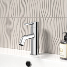 Nes Home Chrome Deck Mounted Round Single Lever Basin Mono Tap
