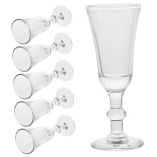 6pcs Clear Stemmed Shot Glasses Durable Cordial Goblets for Liquor Cocktails Wine and Party Use