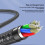 Type-C to 3.5mm Female Headphone Jack Adapter Type C Aux Audio Cable Adapter USB C Analog Audio Decoding Adapter Cable 6