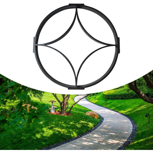 Stepping Stone Mold for DIY Garden Pathway, Reusable Concrete Path Maker with Natural Stone Pattern 1