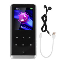 Lecteur MP3 avec radio FM, haut-parleur HD et Bluetooth 5.0, lecteur MP3 multifonctionnel portable, son HiFi sans perte, grande capacité de mémoire