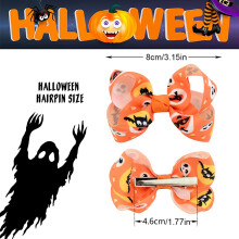 Halloween-hiusklipsisetti naisille ja tytöille, sarjakuvakuvioinen asuste metalliklipsuilla, aavemainen naamiaisasuste monipuoliseen