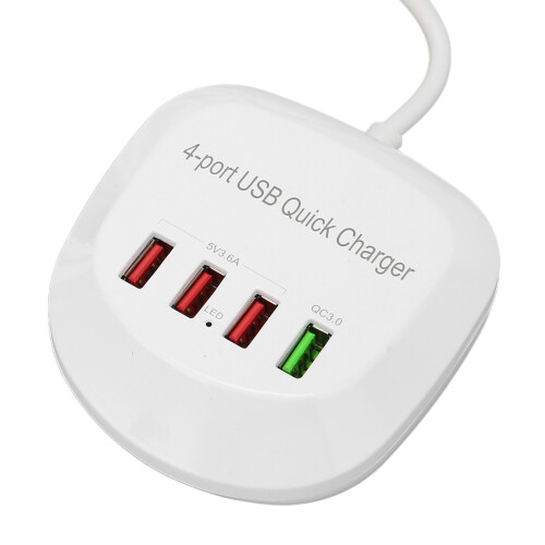 Σταθμός γρήγορης φόρτισης USB QC3.0 4 θύρες, πολλαπλός κόμβος φόρτισης USB με προστασία 1