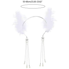 Leuchtendes Haarband, Accessoire für besondere Anlässe, mit flauschiger Federverzierung, im Stil der 1920er Jahre, elegantes Federdesign