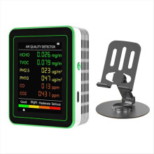 WiFi 6-in-1 Indoor Luchtkwaliteitsmonitor HCHO TVOC CO 2 CO PM10 PM2.5 Meter Gasdetectie Intelligente Witte