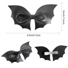 Lepakko-sarjakuvasiipi- ja hahmoklipsit naisille ja tytöille, tyylikkäät Halloween-asusteet, jotka sopivat täydellisesti juhlakoristeisiin ja
