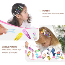 Accessoires pour cheveux tendance, mini pinces à cheveux à pression de couleurs assorties, 100 pièces en métal de qualité, design antidérapant,