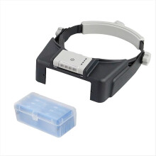 Head-Mount Magnifier Glasses with 4 LED Light Hands Free Magnifier 1.5X 2X 2.5X 3.5X Loupe Lluminated Magnifier