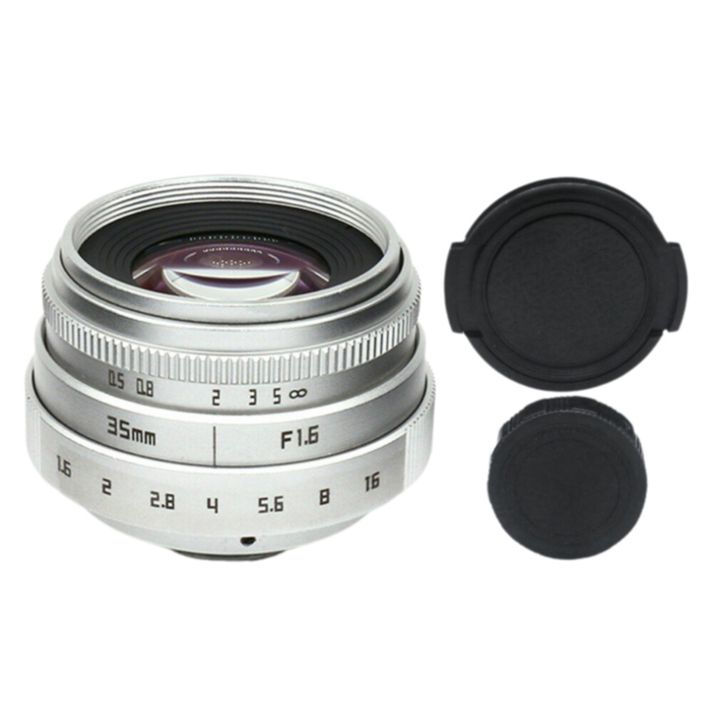 35Mm F1.6 Camera Lens Large Aperture Manual Fixed Portrait Camera Lens For C-Mount Cameras Accessory Silver 4852840218758