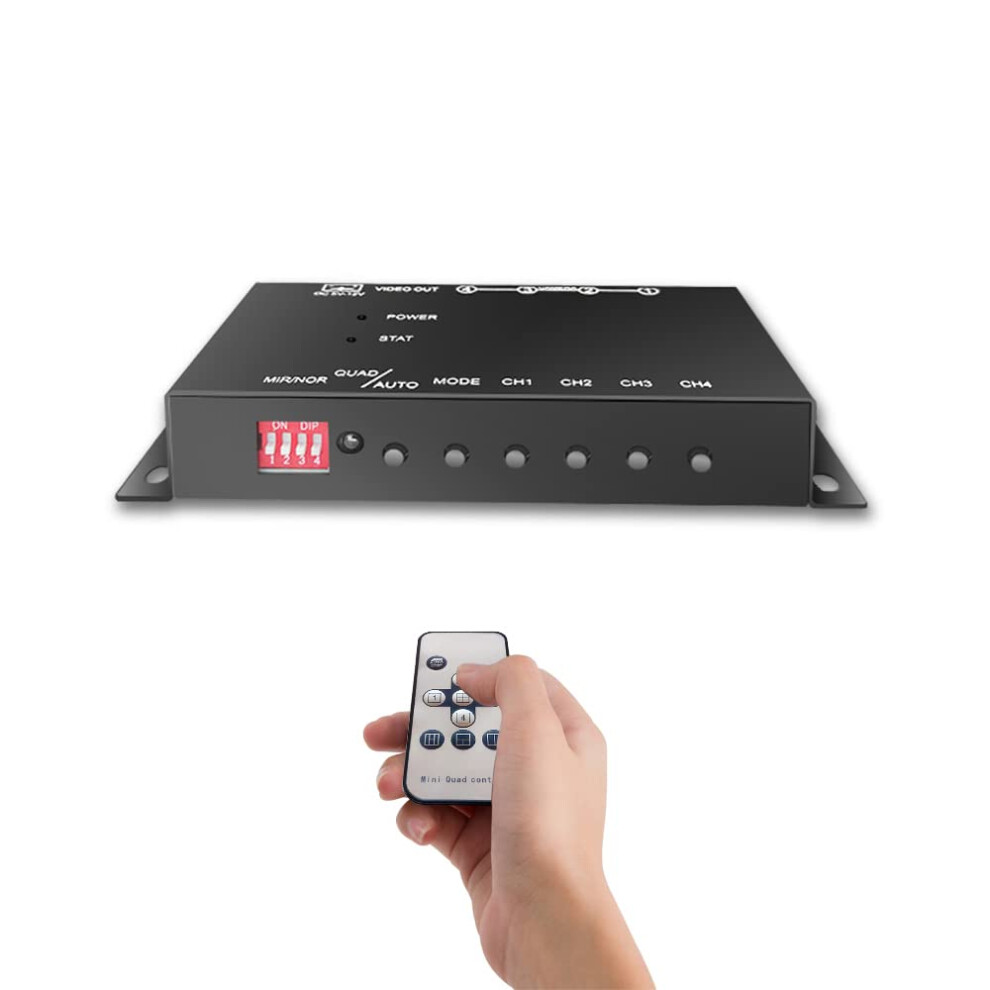 Cctv Video Quad Processor 4 Channel Security Camera System With Realtime Display And Remote Control 9001264058227
