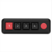 Mechanical Keyboard 4 Keys 1 Knob Macro Programming Keyboard RGB Wired Hot Swap Macro Gaming Mechanical Keyboard Black