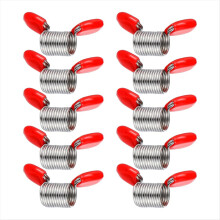 Schmuckherstellung – Perlenstopper, 10 Stück, Perlenclips mit roten Griffen, Federperlenclips verhindern das Herausfallen von Perlen – DIY