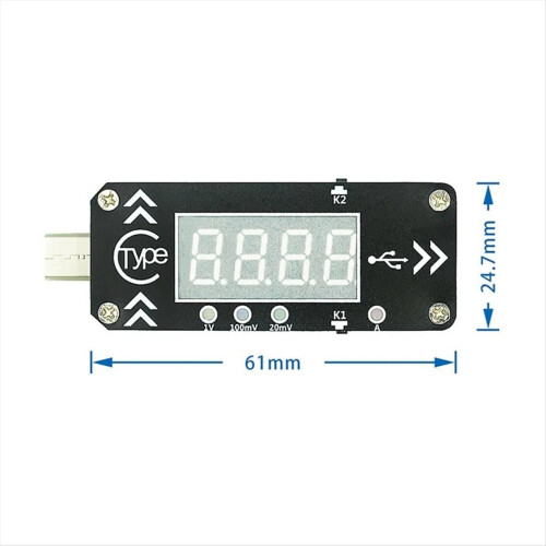 Type-C PD snellaadtrigger-decoy DC digitale display spanningsmeter testinstrument volledig protocol 1