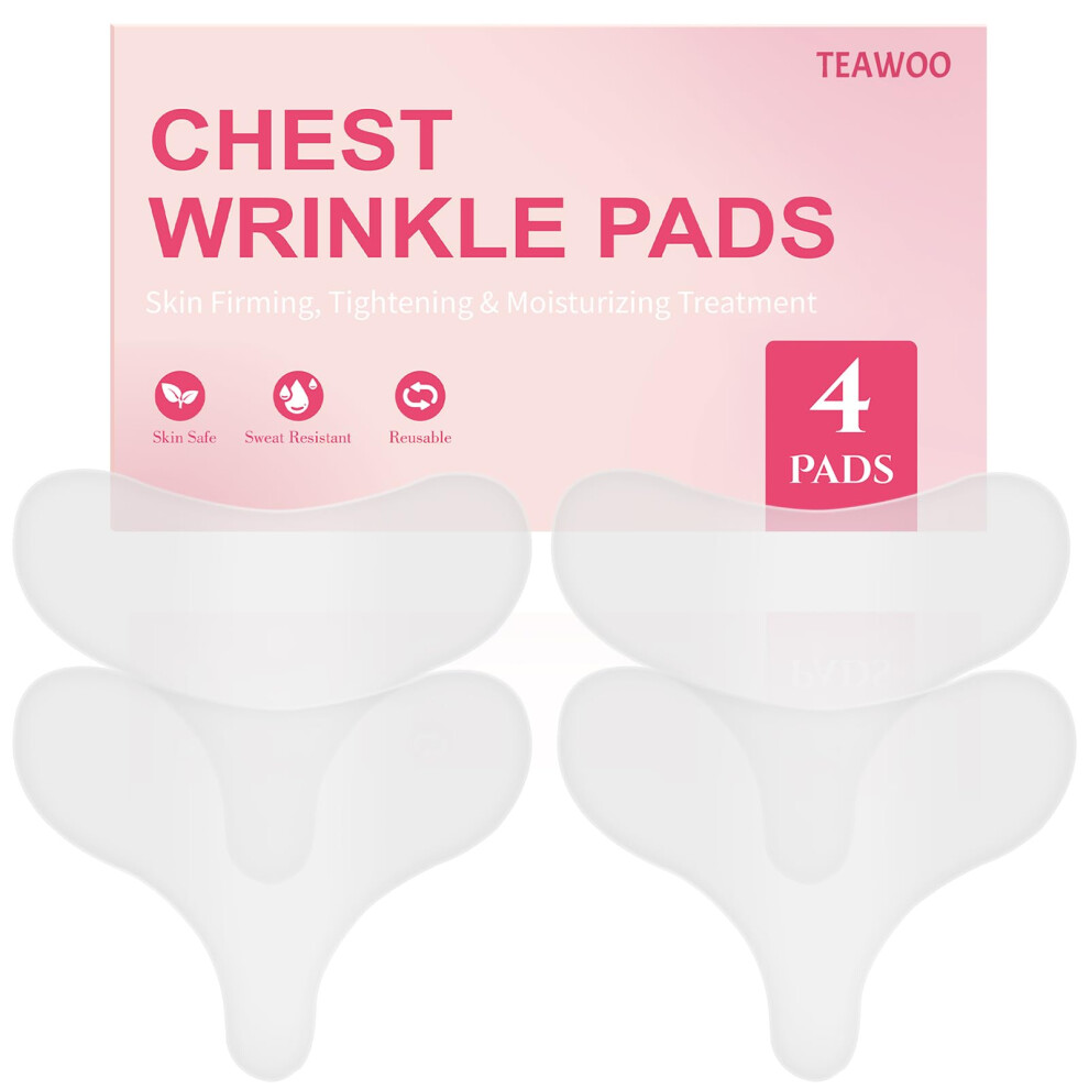 Silicone Chest Wrinkle Pads, Reusable AntiAging Overnight Pads for Side Sleepers and DÃ©colletÃ© Care