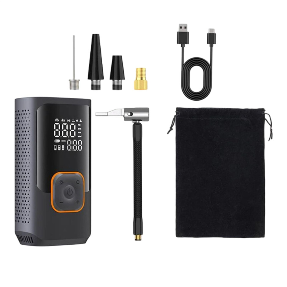 Portable Tire Inflator With Digital Pressure Gauge, Fast Inflation Air Pump For Car, Bike, And Ball 9001264060428