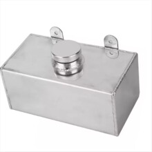 Universele aluminium 2L gepolijste intercooler verstuivingsfles voor auto-accessoires voor ruitensproeierreservoir