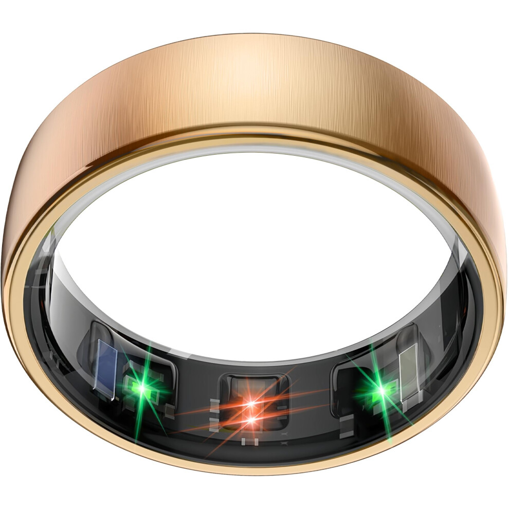 Smart Health Ring with Heart Rate and Blood Oxygen Monitor, Sleep Tracking, 5ATM Waterproof, Rose Gold 10