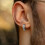 Σκουλαρίκια Huggie Hoop Stud, σκουλαρίκια Viking Runes σε στιλ πανκ γοτθικού στιλ, χαραγμένα 1