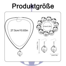 Ensemble de costume disco brillant et pailleté, idéal pour les fêtes et festivals, ensemble collier, bracelet et boucles d'oreilles rétro, léger
