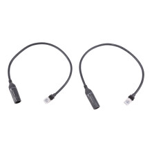 1 Pair for Male to RJ45 Adapter Female Connector for Gen 3 V3 Rectangular Satellite Cable Extension Adapter