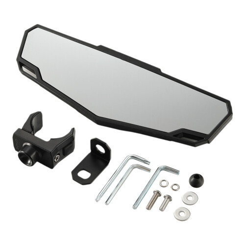 Espelho retrovisor central para UTV com braçadeira ajustável de 1,5 a 2 polegadas para RZR e Can Am.