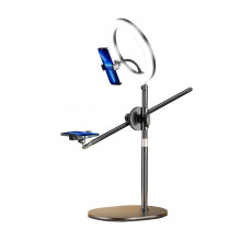 10 Inch Ring Light with Phone Holder and Tripod Stand, EyeFriendly LED Lighting for Photography