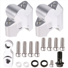 Acessórios para motocicleta: Elevador de guidão, adaptador extensor de guidão estilo drag para 800MT, 700MT e 450MT, prata.