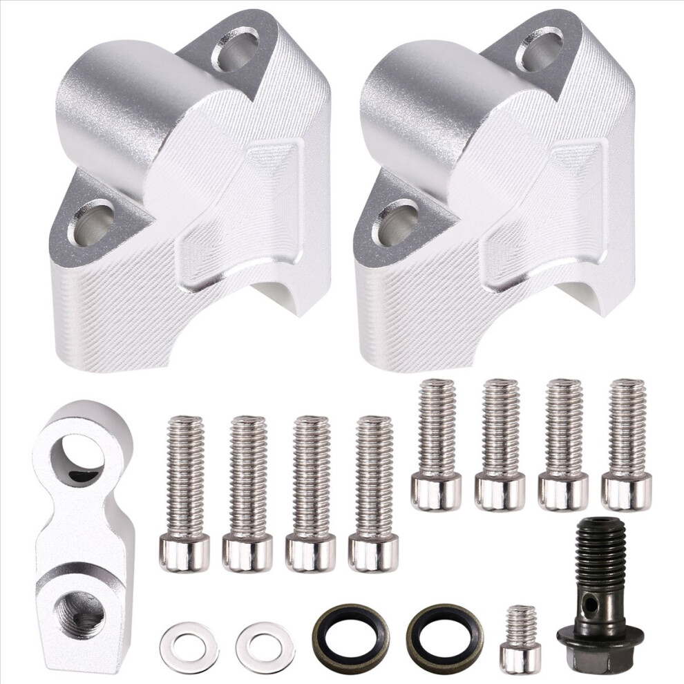 Motorcycle Accessories Handlebar Riser Drag Handle Bar Clamp Extend Adapter For 800Mt 700Mt 450Mt Silver 4852840230156