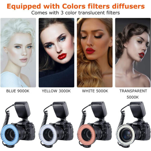 Macro Ring Light Flash with LED Display for Nikon D800 CloseUp Photography 1