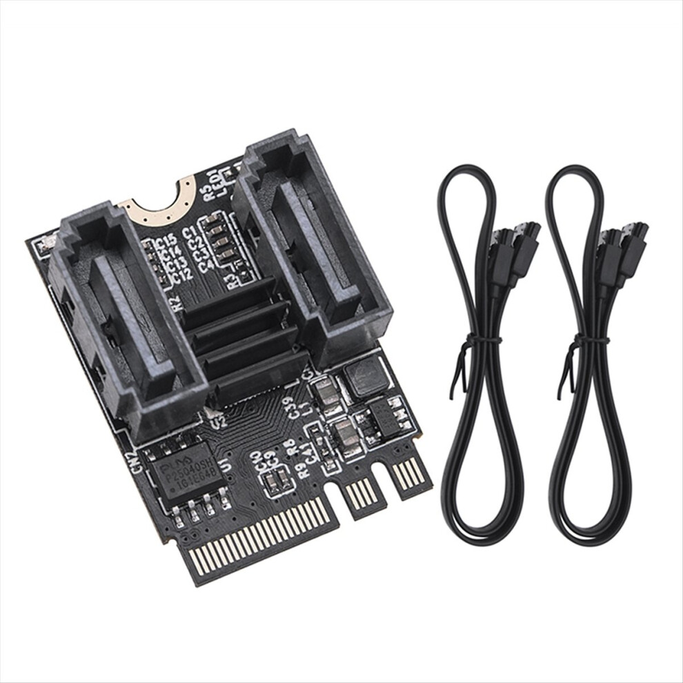 M2 A+E To Sata3.0 Adapter 6Gbps Riser Card M.2 Key-M Converter Pcie A+E To Dual 3.0 Expansion Card Jmb582 Chip 4852840236899
