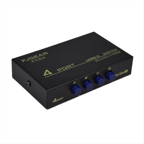 USB 4 Ports Share Switch Switcher Selector Box Hub Sharing Switch Adapter for PC Scanner Printer Accessory