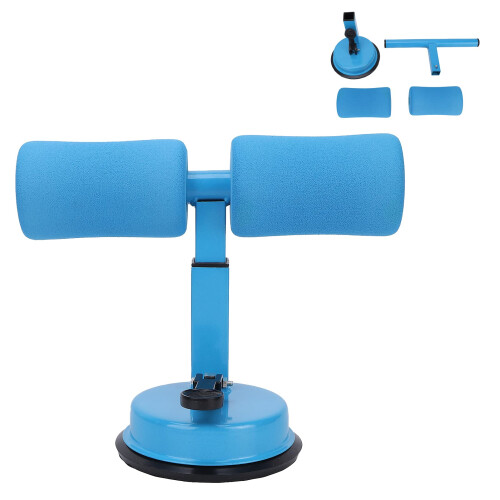 Adjustable Sit Up Assistant Device with Secure Suction Base for Home Core and Abs Workouts