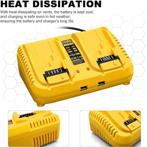 Φορτιστής γενικής χρήσης για Dewalt 12V20V Max, Έξυπνη ανίχνευση με ευκρινή οθόνη LED 2