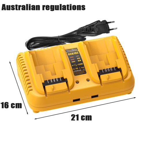 Φορτιστής γενικής χρήσης για Dewalt 12V20V Max, Έξυπνη ανίχνευση με ευκρινή οθόνη LED 1