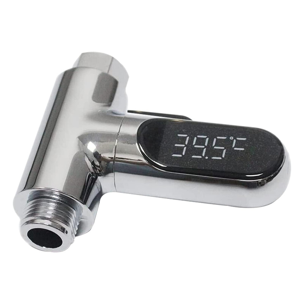 Shower Thermometer with LED Display, 360 Rotating Accurate Water Temperature Gauge for Bathroom