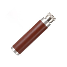 Portable Stainless Steel Wine Flask with Leather Holder for Outdoor Travel Camping Gift