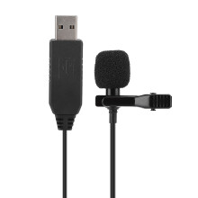 Microfon Lavalier pentru sunet omnicanal, microfon condensator USB Plug & Play cu anulare a zgomotului pentru înregistrare în studio, PC, laptop,