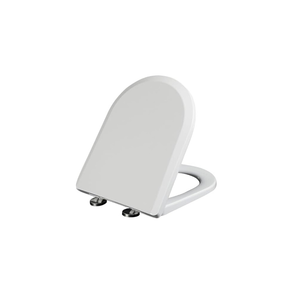 Elongated Slow Close Toilet Seat White, Quick Release, Durable Pp Plastic With Adjustable Hinges 9119770779434