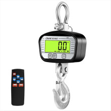 1000kg Digital Crane Scales 0.1kg LCD Industrial Grade Heavy Duty Hook Scale Them Hygrometer Hold Weighing Meter Black