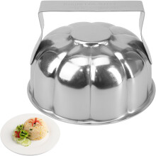 Flower Shaped Stainless Steel Rice Mold for Sushi and Omurice with Easy Lift Handle