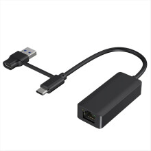 2-in-1 1000Mbps Network Card USB Type-C to RJ45 Adapter USB 3.0 Network Card Converter for PC Laptop