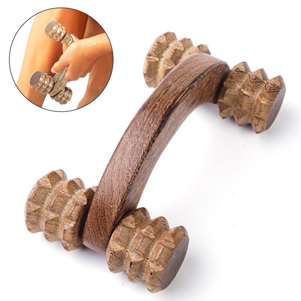Wooden Muscle Roller For Full-Body Relaxation, Lymphatic Drainage Massage Tool
