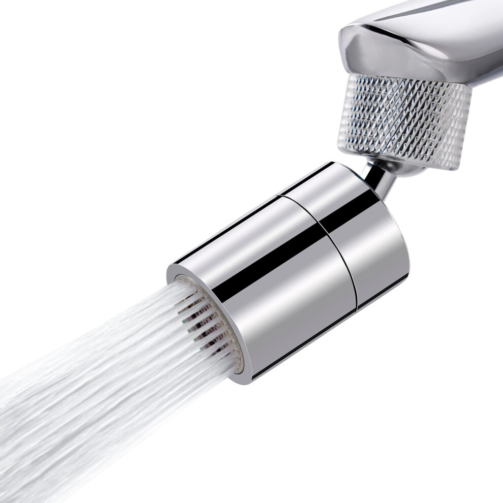 Kitchen Faucet Aerator 360 Swivel Sink Sprayer Attachment Dual Flow Splash Chrome 55/64 Inch 9119770779410