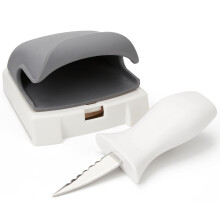 Professional Oyster Shucking Knife Set with Safety Guard and Silicone Hand Protector
